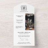 Minimalistisches Foto | Berufliches Geschäft All In One Einladung (Innen Boden)