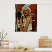 Minimalistisches Foto Brautparty Begrüßungszeichen Poster (Küche)