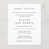 Minimalistisches Foto Budget Bridal Brunch Einladu (Vorderseite)
