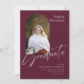 Minimalistisches Foto Burgundy Gray Ankündigung (Vorderseite)