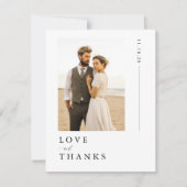 Minimalistisches Foto Dankeskarte (Vorderseite)
