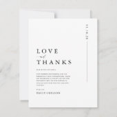 Minimalistisches Foto Dankeskarte (Rückseite)