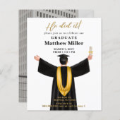 Minimalistisches Foto, das er getan hat Abschluss (Vorne/Hinten)