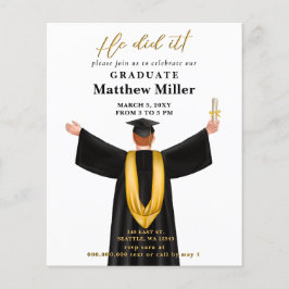 Minimalistisches Foto, das er getan hat Abschluss