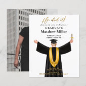 Minimalistisches Foto, das er getan hat Abschluss (Vorne/Hinten)