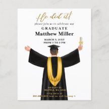 Minimalistisches Foto, das er getan hat Abschluss