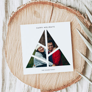 Minimalistisches Foto der geometrischen Weihnachts Feiertagskarte