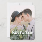 Minimalistisches Foto der Moderne Save the Date Einladung (Vorderseite)