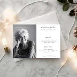 Minimalistisches Foto der Neuzeit Einladung