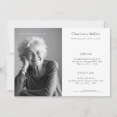 Minimalistisches Foto der Neuzeit Einladung (Vorderseite)