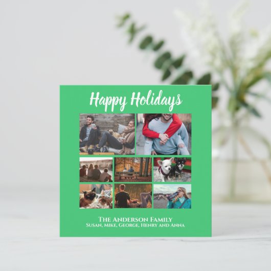 Minimalistisches Foto der Weihnachtsfamilie Collag (Stehend Vorderseite)