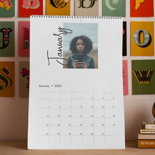 Minimalistisches Foto Einfaches Schreiben von Skri Kalender
