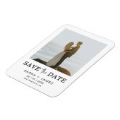 Minimalistisches Foto Elegant Modernes Save the Da Magnet (Linke Seite)