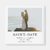 Minimalistisches Foto Elegant Modernes Save the Da Magnet (Vorne)