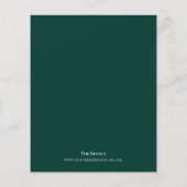 Minimalistisches Foto Emerald BUDGET Einladung zur (Rückseite)