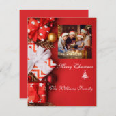 Minimalistisches Foto Feiertagskarte (Vorne/Hinten)