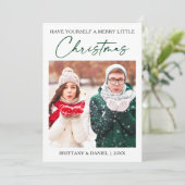 Minimalistisches Foto Feiertagskarte (Stehend Vorderseite)