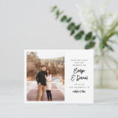 Minimalistisches Foto Flat Save the Date Karte (Stehend Vorderseite)