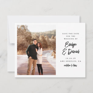 Minimalistisches Foto Flat Save the Date Karte