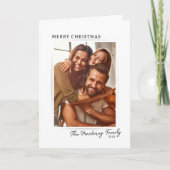 Minimalistisches Foto Frohe Weihnachten (Vorderseite)