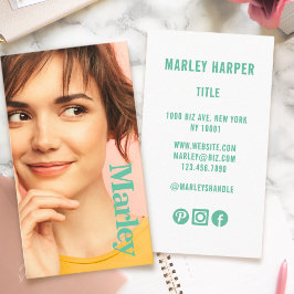 Minimalistisches Foto Full Foto Einfach Niedlicher Visitenkarte