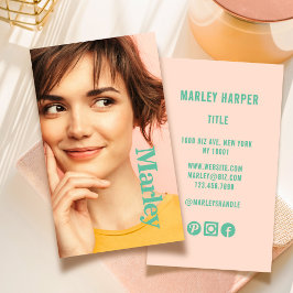 Minimalistisches Foto Full Foto Einfach Niedlicher Visitenkarte