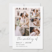 Minimalistisches Foto Fünf Foto Hochzeit Einladung (Vorderseite)