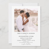 Minimalistisches Foto Fünf Foto Hochzeit Einladung (Rückseite)