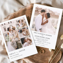 Minimalistisches Foto Fünf Foto Weiße Hochzeit