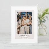 Minimalistisches Foto für benutzerdefinierte Nachr Dankeskarte (Stehend Vorderseite)