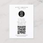 Minimalistisches Foto für das einfache Business-Lo Visitenkarte (Rückseite)