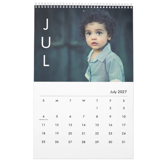 Minimalistisches Foto für einfachen Monat Kalender (Jul 2027)