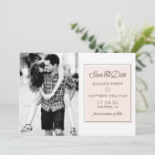 Minimalistisches Foto für Farbblock Save the Date (Stehend Vorderseite)