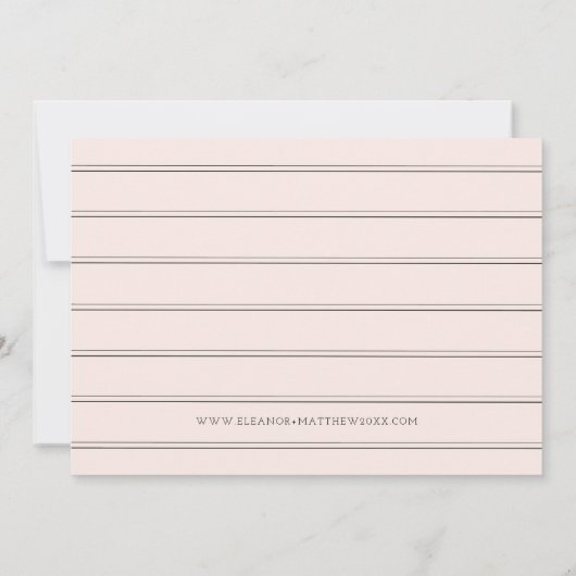 Minimalistisches Foto für Farbblock Save the Date (Rückseite)