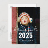 Minimalistisches Foto für Frieden im Jahr 2025 Postkarte (Vorne/Hinten)