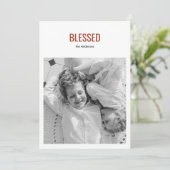 Minimalistisches Foto für gesegnete Erntedank Einladung (Stehend Vorderseite)