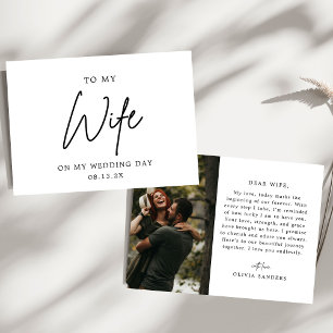 Minimalistisches Foto für meine Frau an unserem Ho Dankeskarte