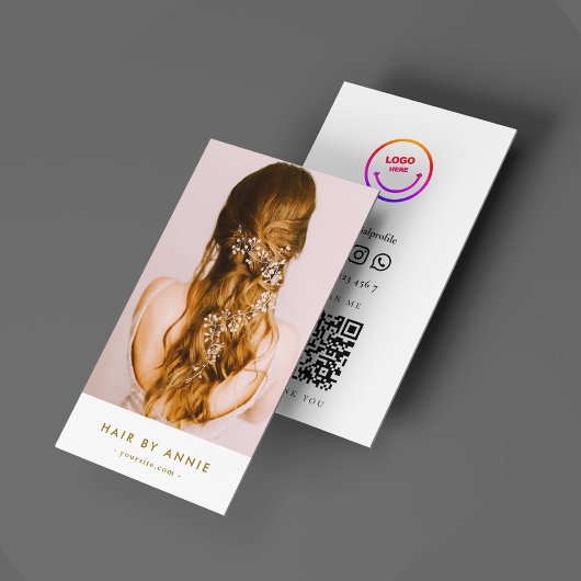 Minimalistisches Foto für moderne Makeup-Künstler Visitenkarte