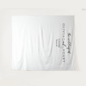 Minimalistisches Foto für moderne Weiße Hochzeit Wandteppich (Vorderseite (Horizontal))