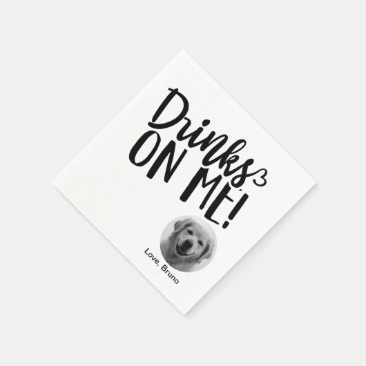 Minimalistisches Foto für stilvolle Haustiere Serviette (Ecke)