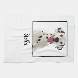 Minimalistisches Foto für Weißhunde Geschirrtuch