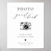 Minimalistisches Foto Gästebuch (Vorne)