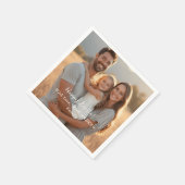 Minimalistisches Foto glücklich Ostern Serviette (Ecke)