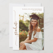 Minimalistisches Foto Graduate Abschluss Ankündigung (Rückseite)