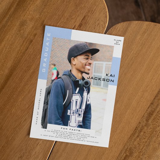 Minimalistisches Foto Graduate Foto Fun Fakten Ankündigung