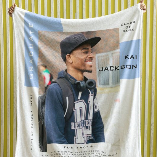 Minimalistisches Foto Graduate Foto Spaß Fakten Ke Fleecedecke