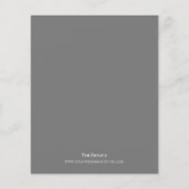 Minimalistisches Foto Graue HAUSHALT Hochzeit Einl (Rückseite)