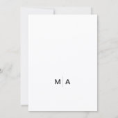 Minimalistisches Foto Hochzeit Backpacker Filmplak Save The Date (Rückseite)