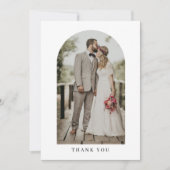 Minimalistisches Foto Hochzeit danke Karte (Vorderseite)