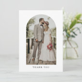 Minimalistisches Foto Hochzeit danke Karte (Stehend Vorderseite)
